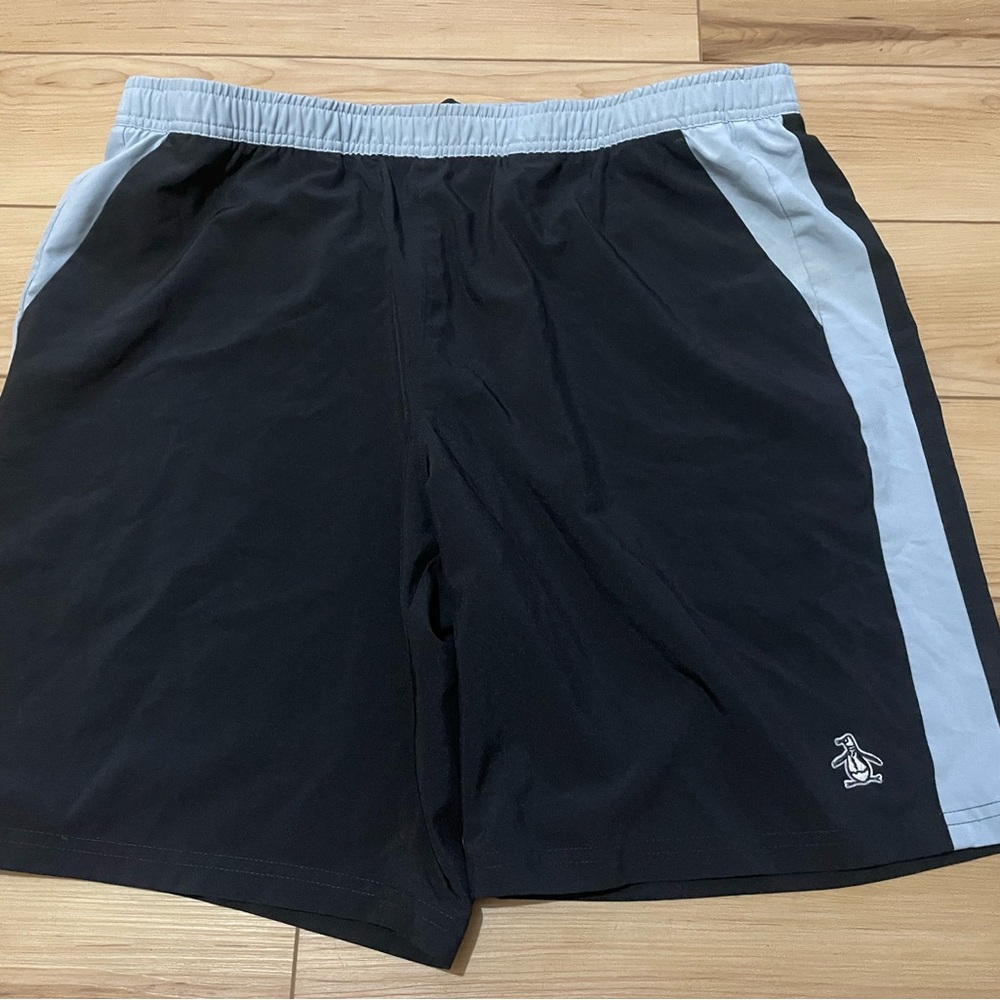 Men’s Size XL Penguin brand athletic tennis shorts unlined — navy
